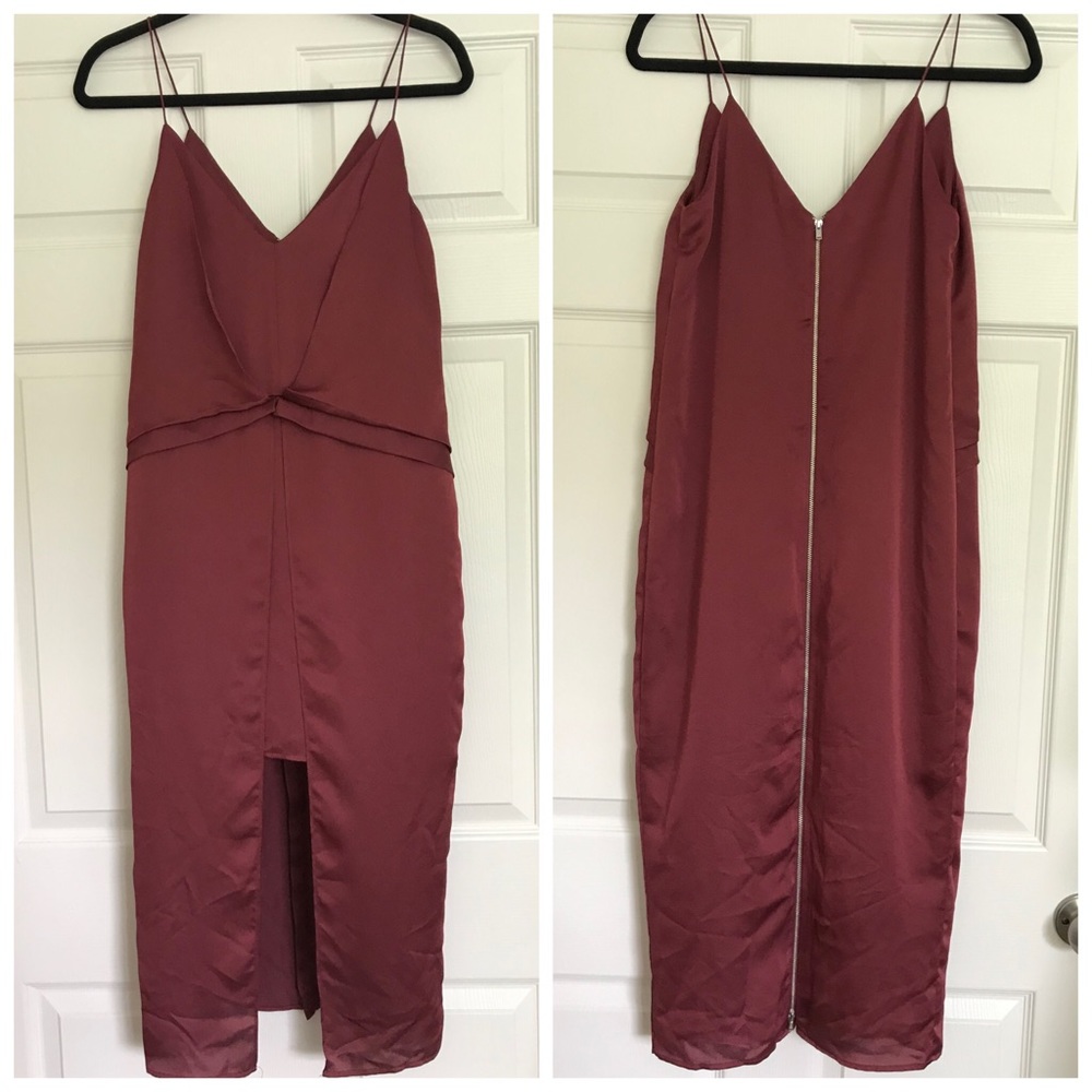 ASOS Red-Burgundy Strap Dress Size 4